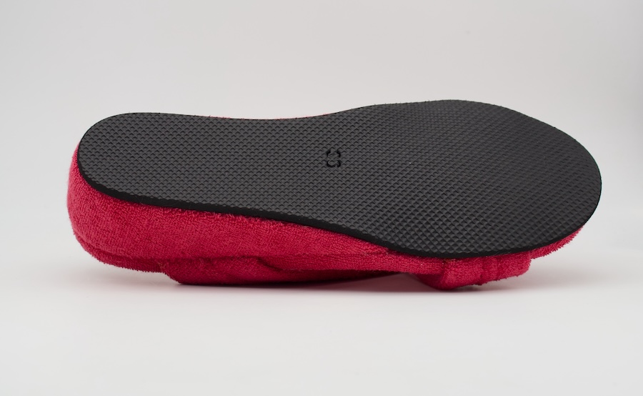 Zapatillas tiras cruzadas algodón granate