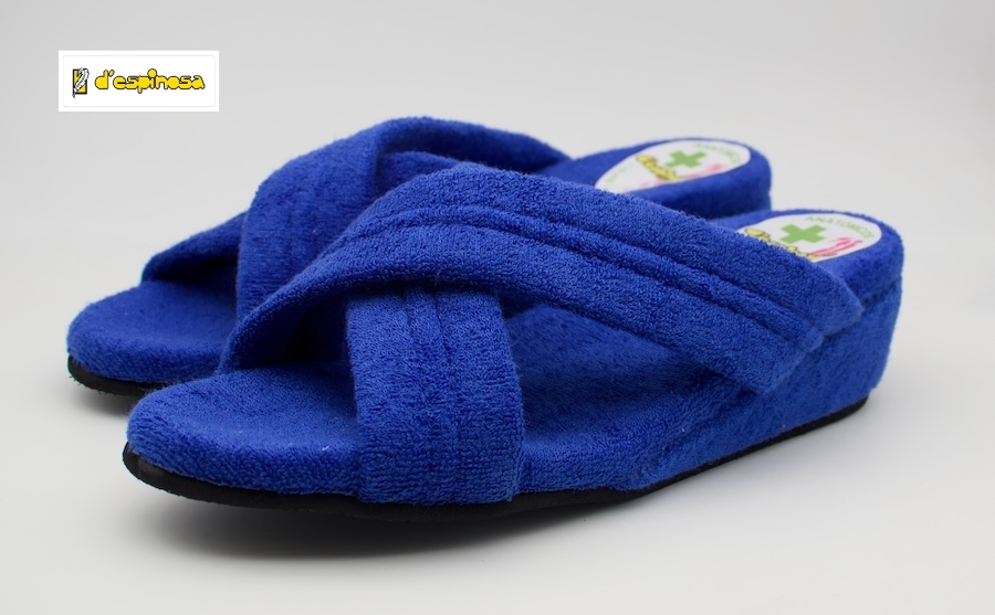 Zapatillas de verano toalla azul