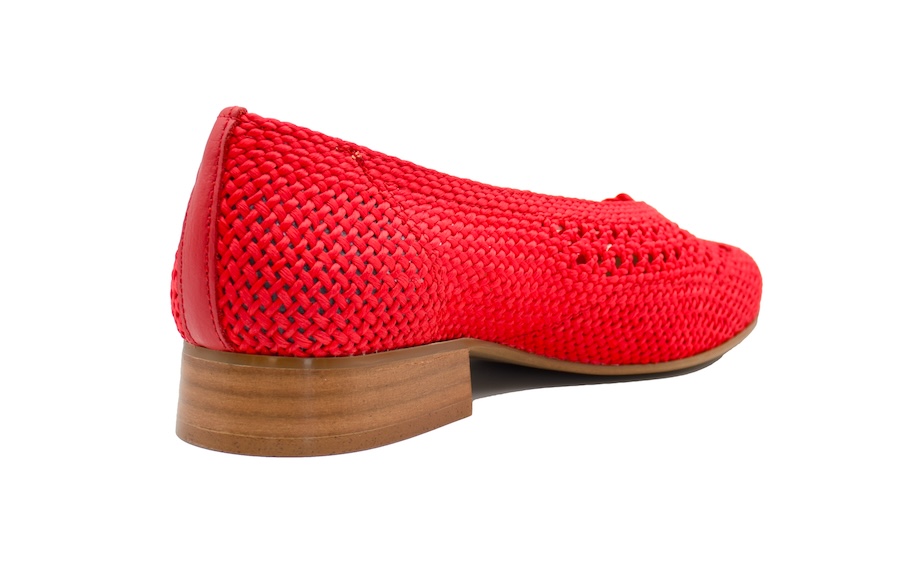 Zapatos rojos de piel trenzada - Nival Woman