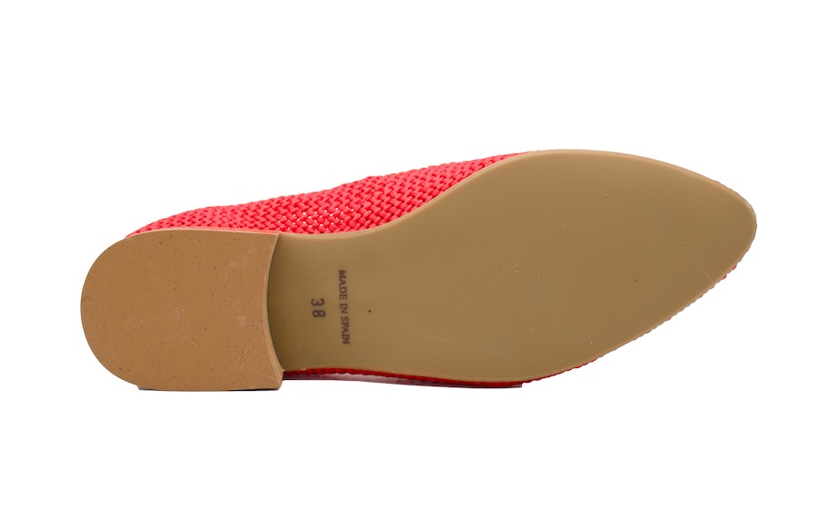 Zapatos rojos de piel trenzada - Nival Woman