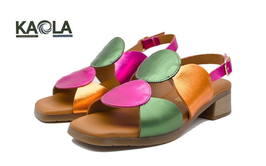 Sandalias de vestir multicolor fuxia