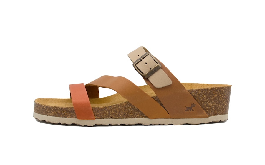 Sandalias de zueco multicolor de piso bio