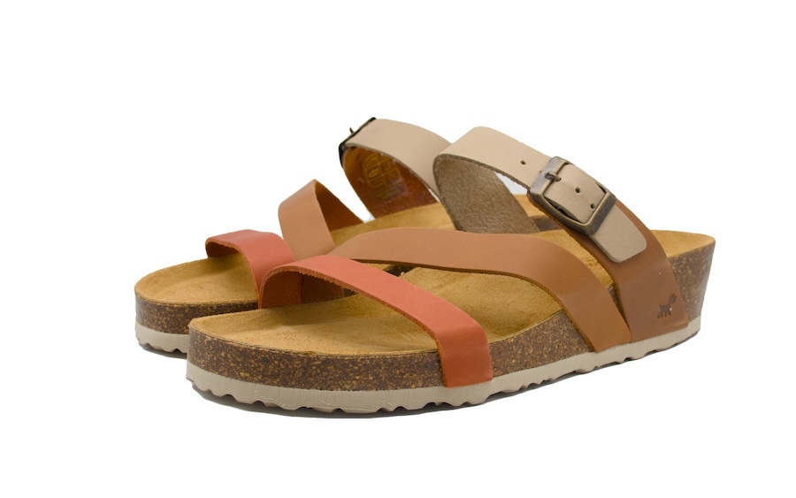 Sandalias de zueco multicolor de piso bio