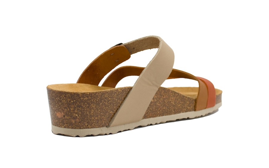 Sandalias de zueco multicolor de piso bio