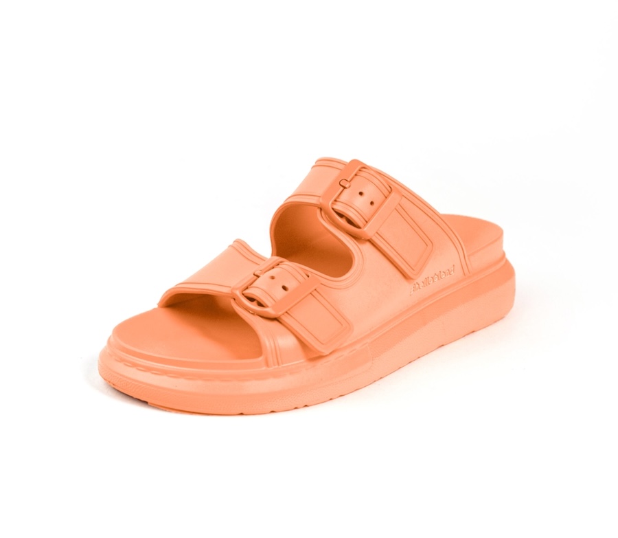Sandalias naranjas doble hebilla ultra ligeras