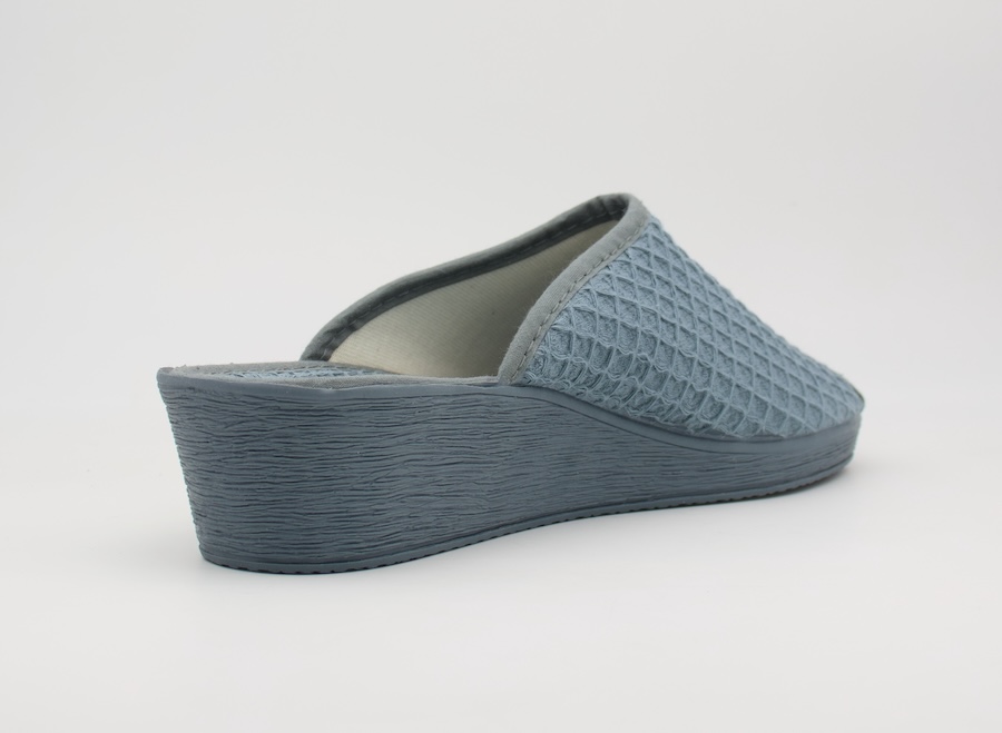 Zapatillas de casa con cuña trasera de 4cm