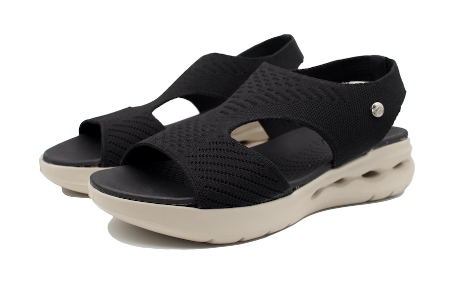 Sandalias Amarpies negras con piso blanco 