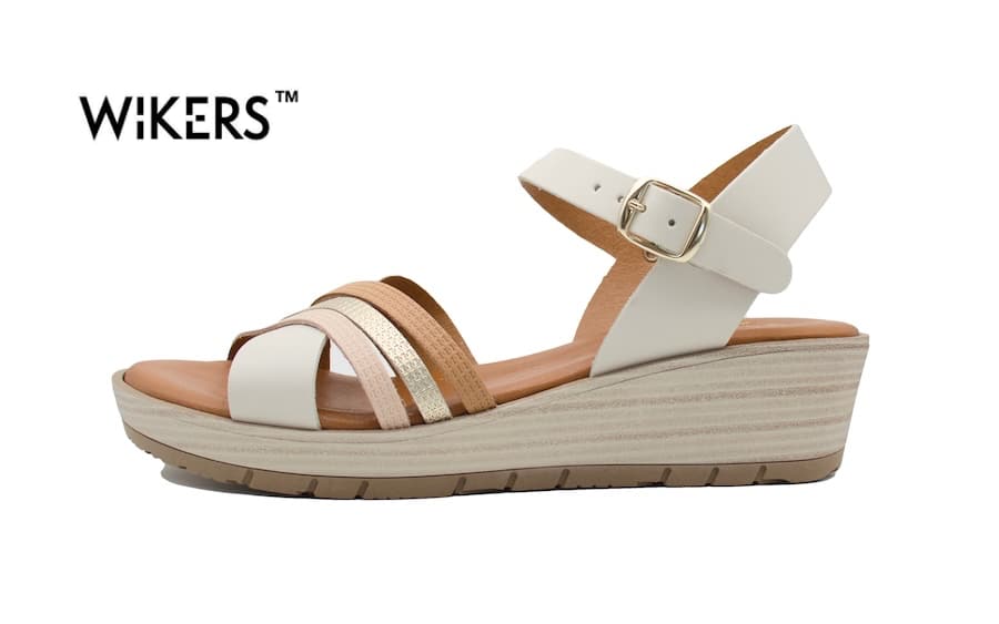 Sandalias blancas piso confort 
