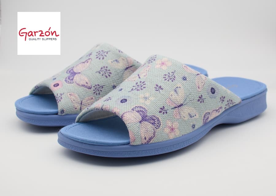 Zapatillas de casa para verano azul indigo