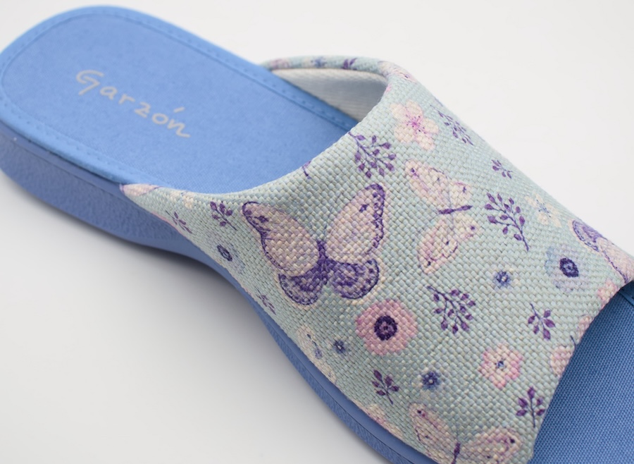 Zapatillas de casa para verano azul indigo
