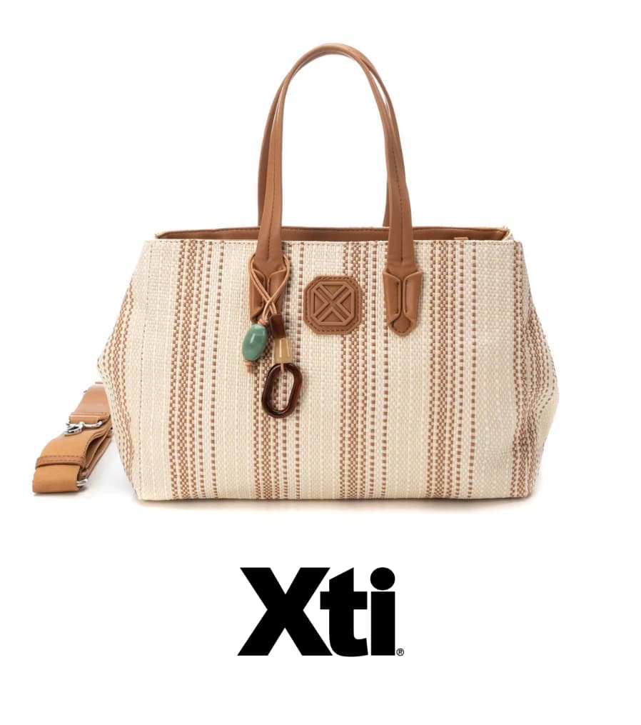 Bolso rafiado de mano con correa para bandolera