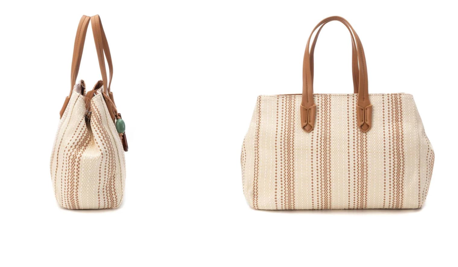 Bolso rafiado de mano con correa para bandolera