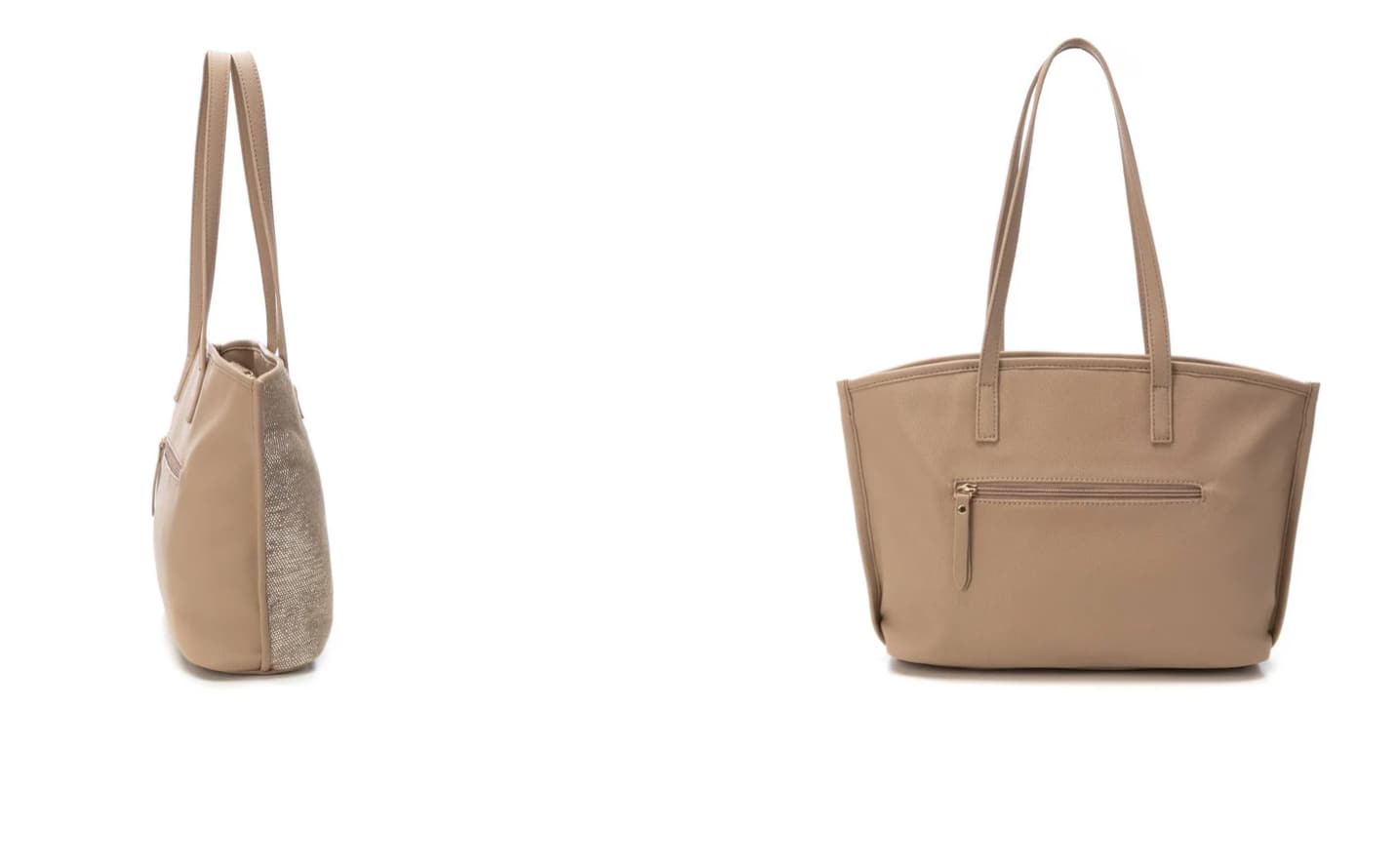 Bolso estilo shopping de rafia metalizada - Xti