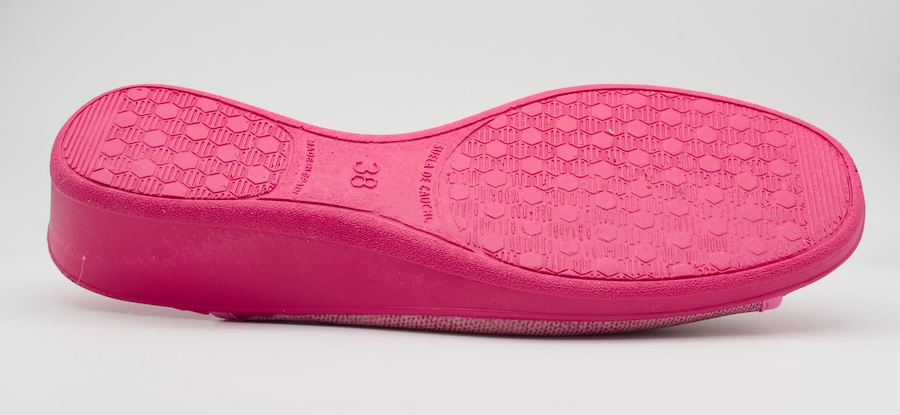Zapatillas casa fuxias cuña media