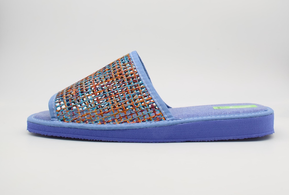 Zapatilla de Casa para Mujer con Rejilla Multicolor y Suela Microporosa