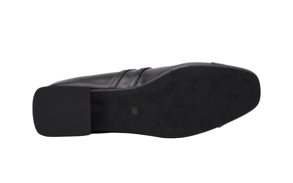 Merceditas de doble correa charol negro