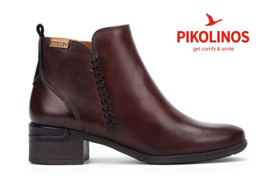 Botines Pikolinos modelo Malaga color caoba