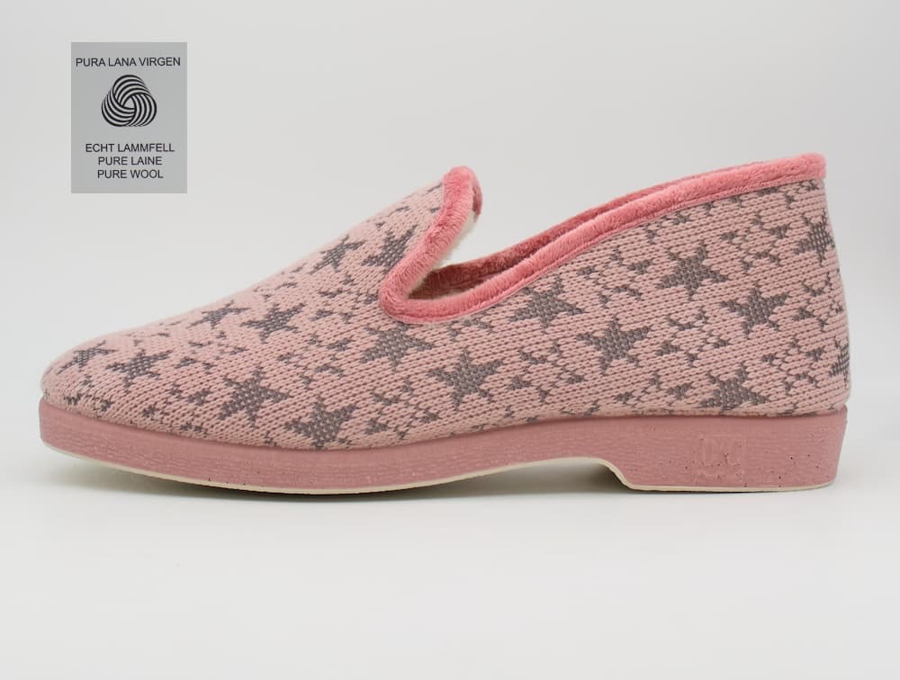 Zapatillas de casa de mujer con forro de lana 