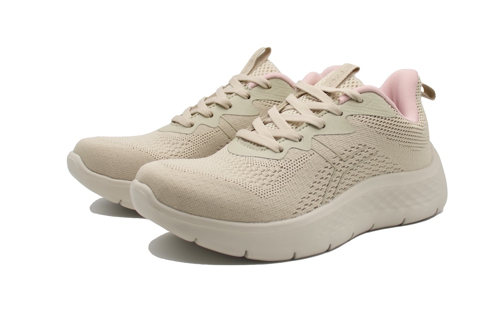 Zapatillas piso ultra ligero color beis de tejido anti rozaduras