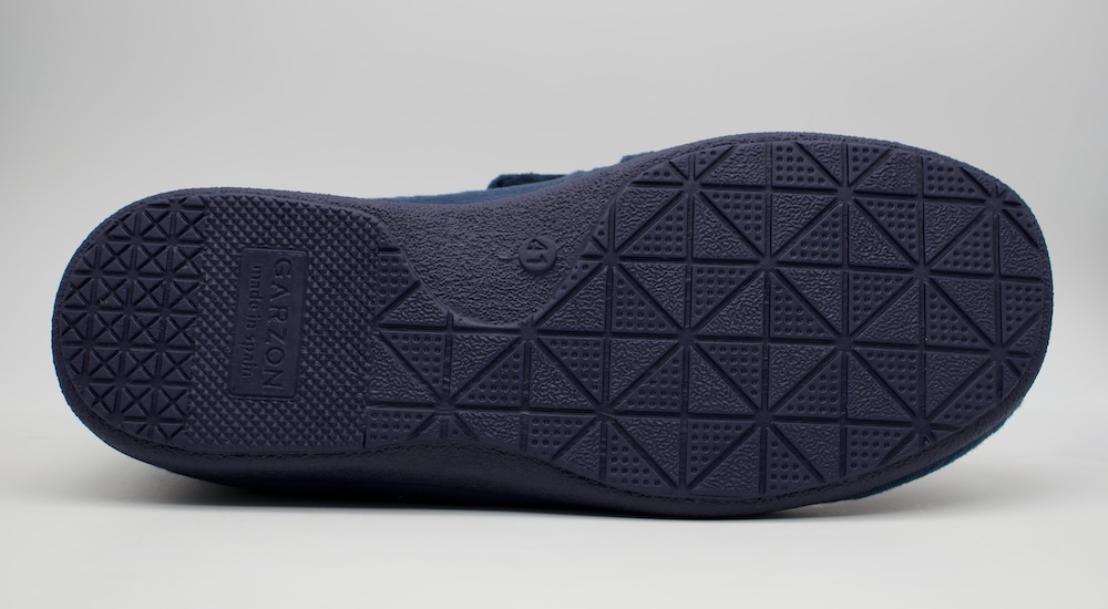 Zapatillas de Casa Garzón para Hombre | Zapatilla Cerrada Azul con Velcro y Suela Flexible