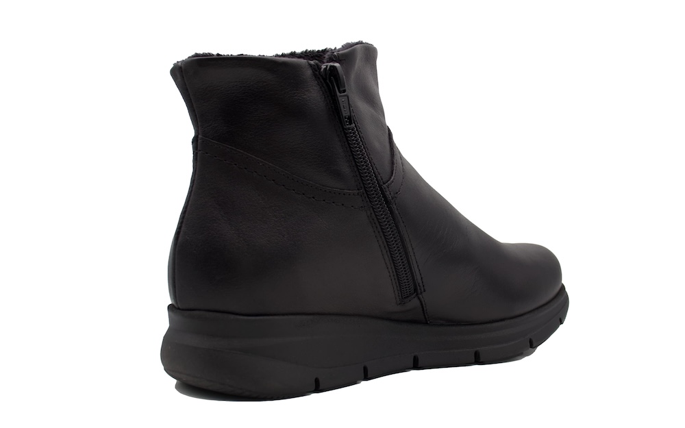 Botín Piel Negro Kaola | Cuña Cómoda