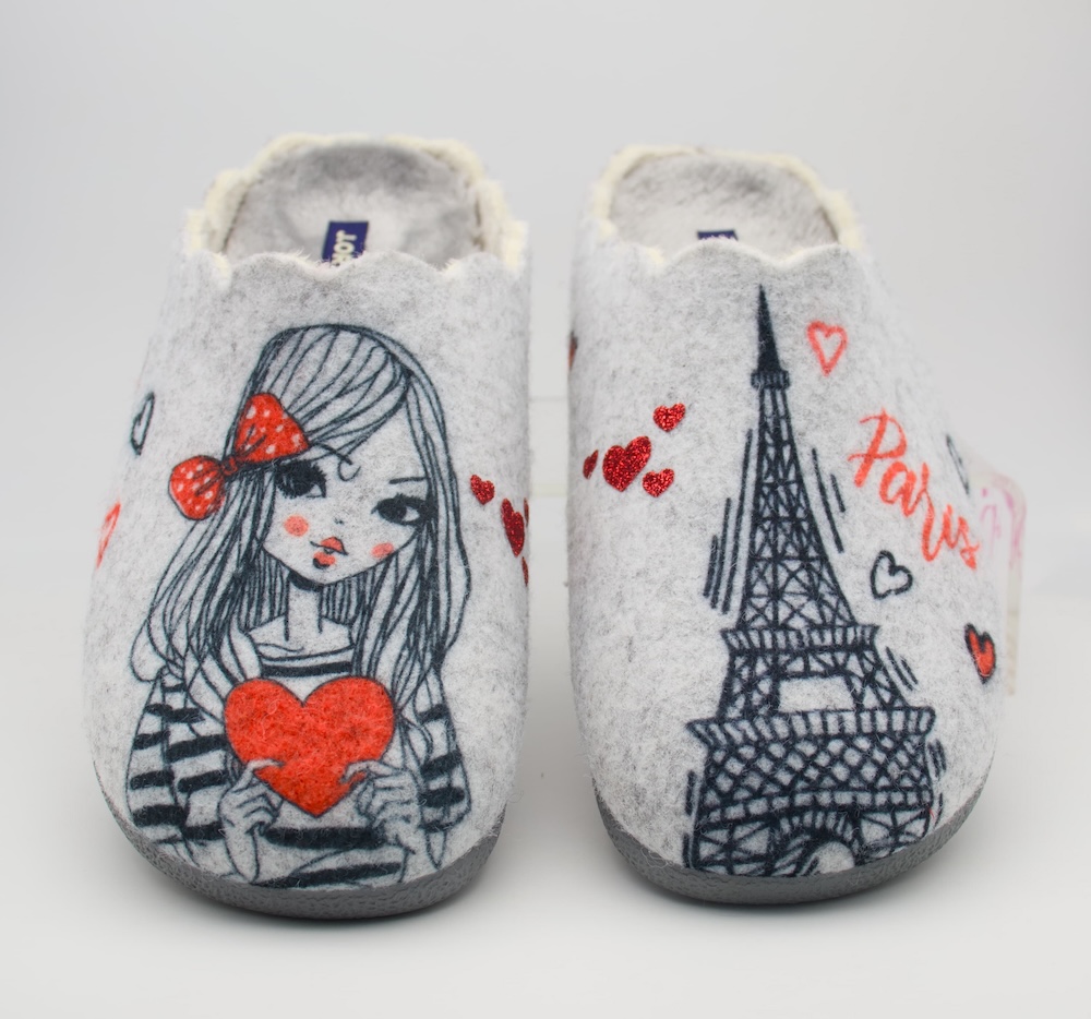 Zapatillas de Paris amoroso