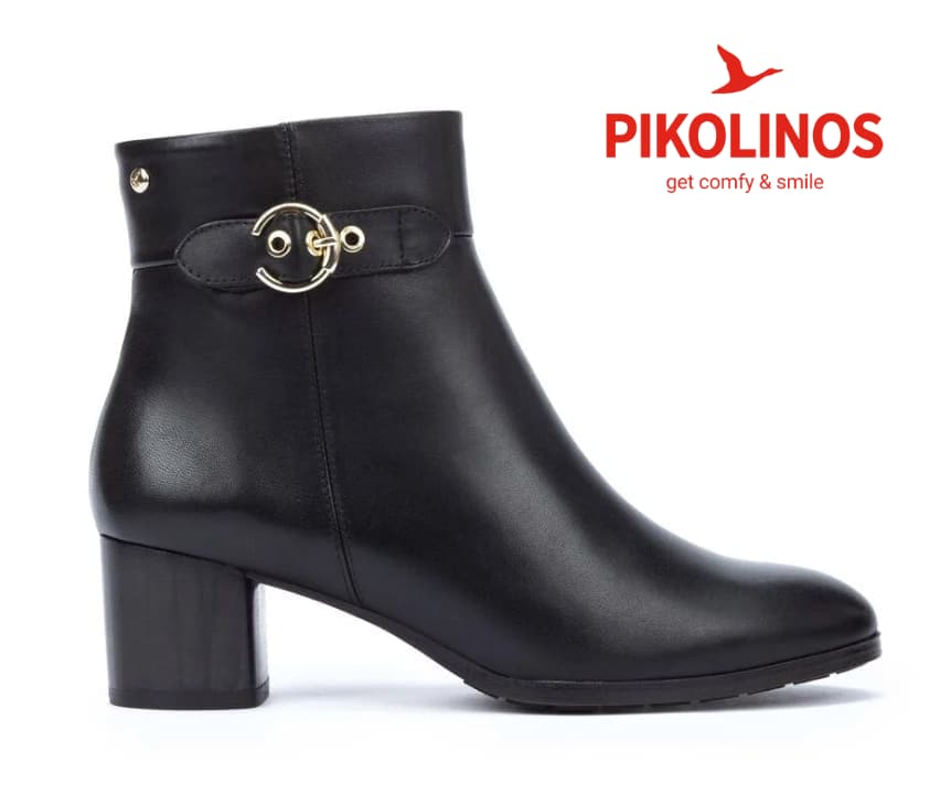 Botines Pikolinos tacón modelo Calafat negro