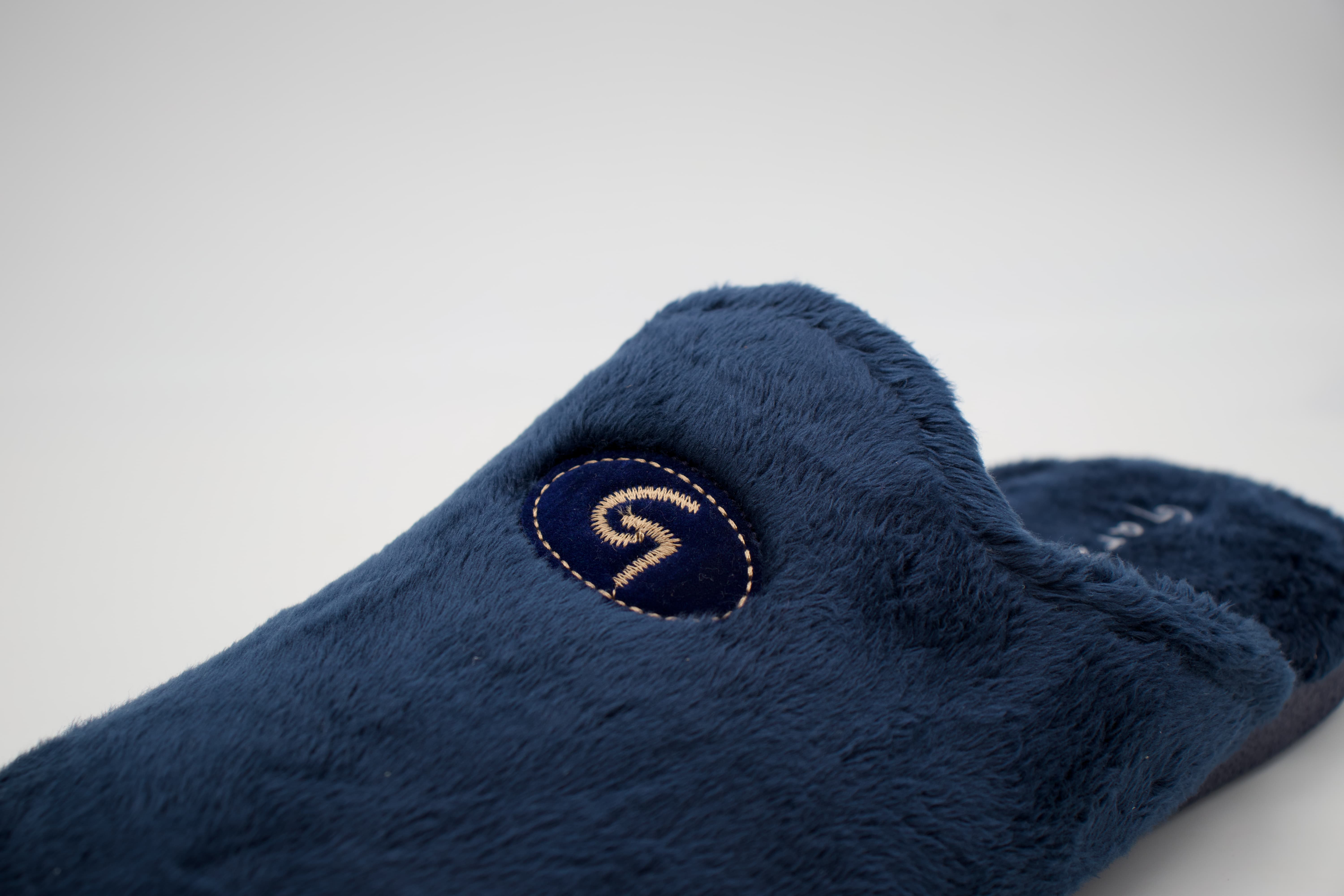 Zapatillas de Casa Garzón Hombre Invierno - Azul Marino Extra Suave