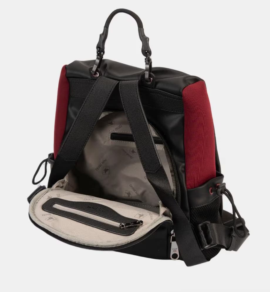 Mochila Bicolor Pepe Moll I25-2411 (Negro-Burdeos) - El Lujo Urbano
