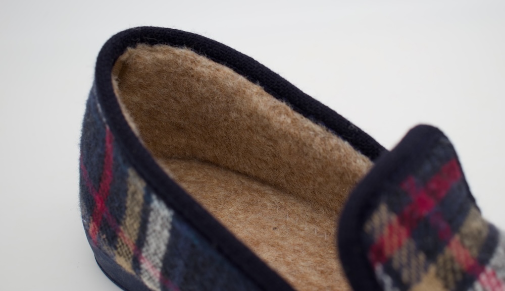 Zapatillas de Casa Hombrede cuadros azules | Pantuflas de Invierno Térmicas y Suaves