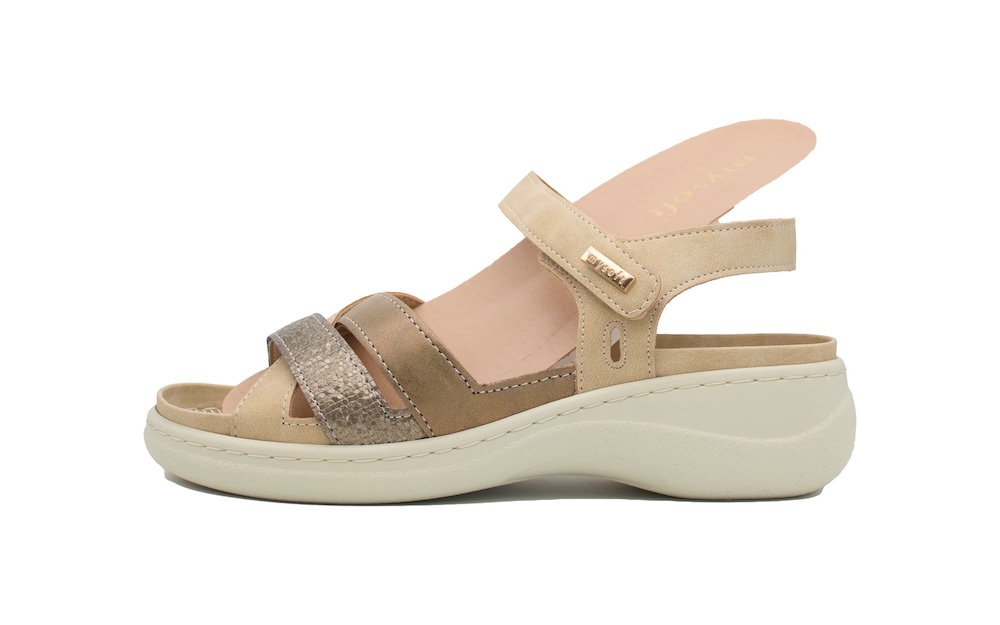 Sandalia MySoft con Cuña Confort y Plantilla Extraíble para Mujer