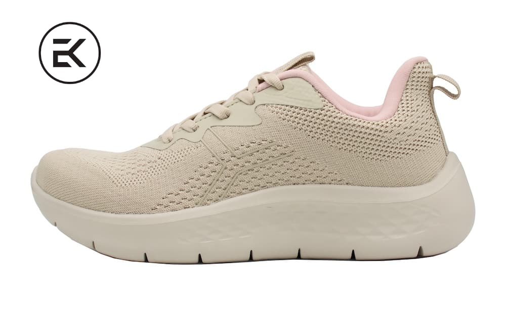 Zapatillas piso ultra ligero color beis de tejido anti rozaduras