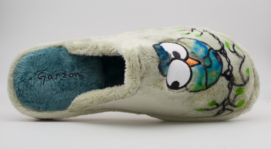 Zapatillas Garzón especial parqué - Dos búhos verdes