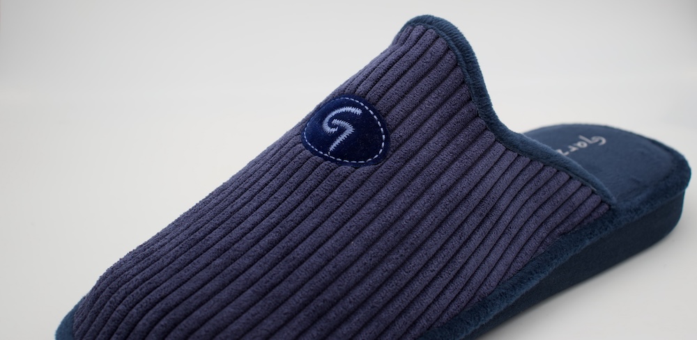 Zapatillas de Casa Garzón para Hombre - Especial Parquet | Pana Azul Invierno