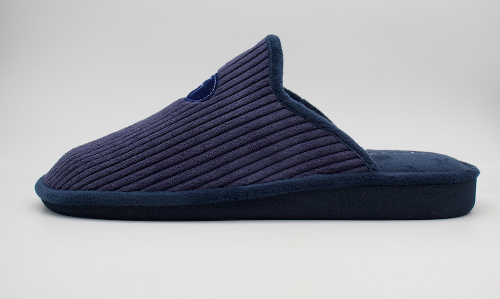 Zapatillas de Casa Garzón para Hombre - Especial Parquet | Pana Azul Invierno