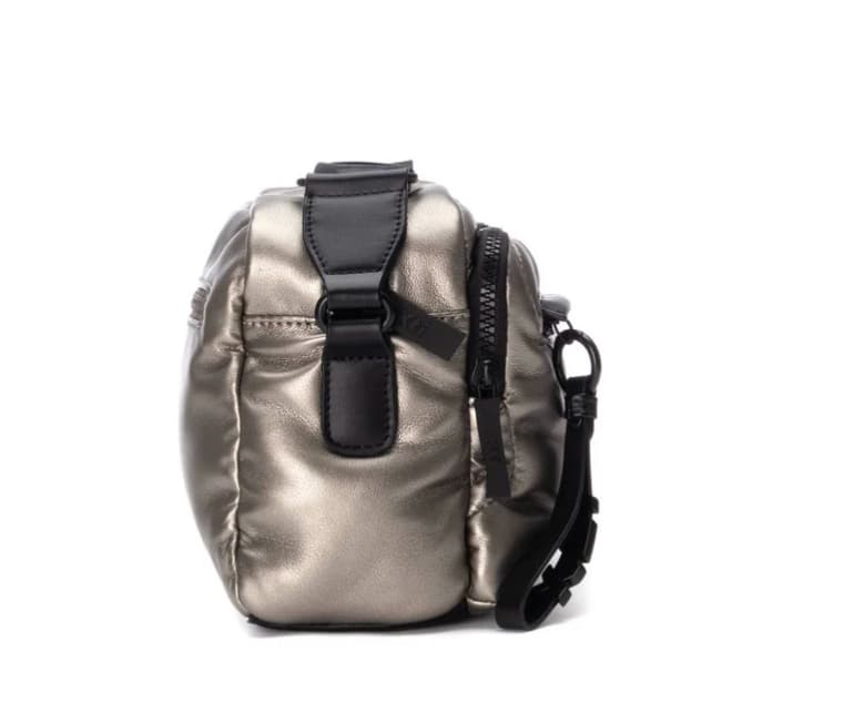Bolso bandolero guateado y metalizado bronce Xti