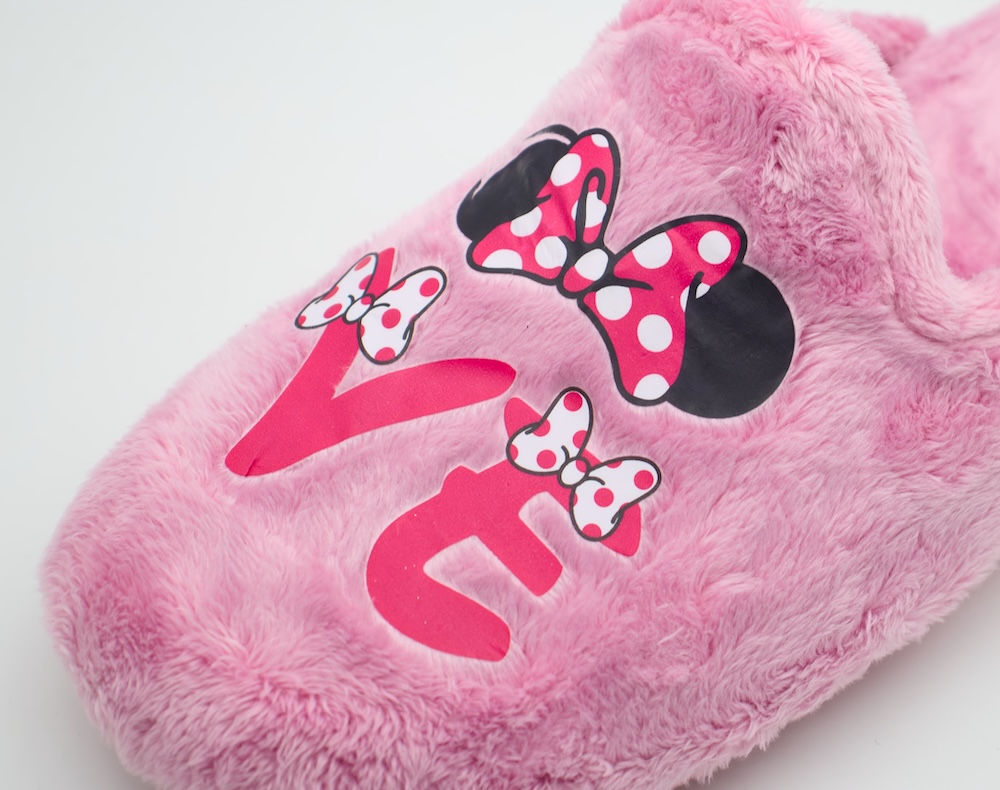 Zapatillas de casa de mujer rosa pastel