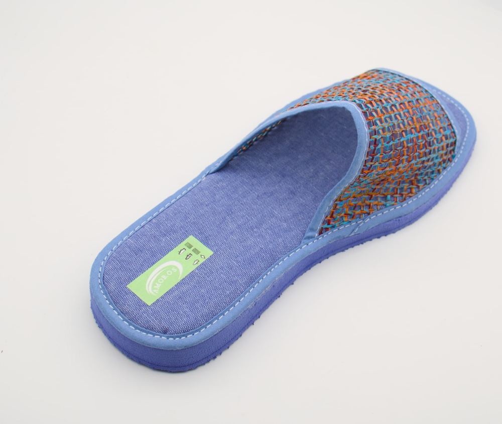 Zapatilla de Casa para Mujer con Rejilla Multicolor y Suela Microporosa