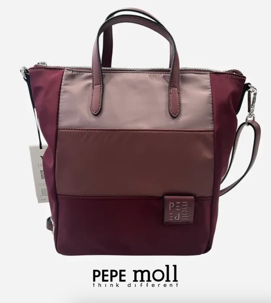 Bolso Mochila y Mano Pepe Moll I25-2372 | Nylon Técnico y Color Block