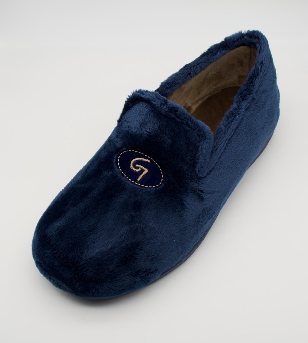 Zapatillas de Casa Cerradas Garzón para Hombre – Azul Marino Premium