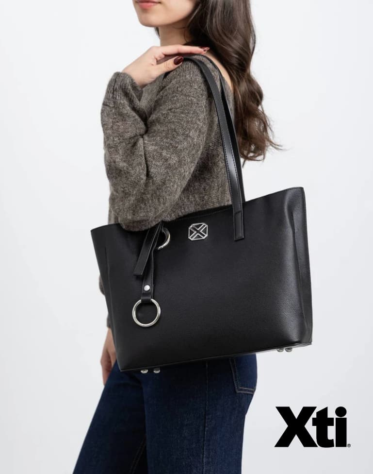 Bolso Tote Negro Elegante Xti - Versatilidad y Estilo Diario