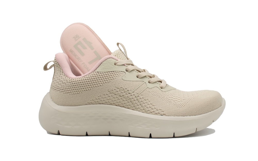 Zapatillas piso ultra ligero color beis de tejido anti rozaduras