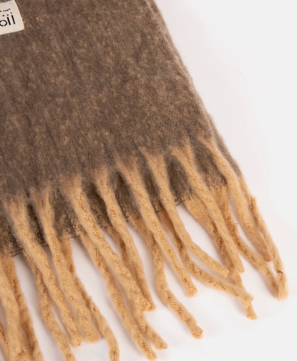 Bufanda XL Pepe Moll Marrón con Flecos – Maxi Complemento Invierno