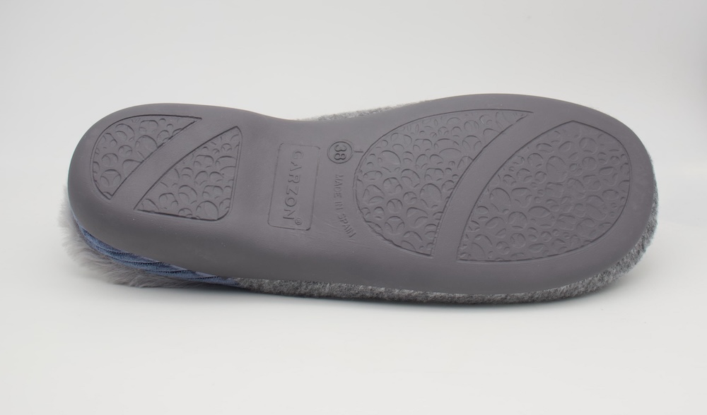 Zapatillas de Casa Garzón Pana Azul | Peluche Cálido