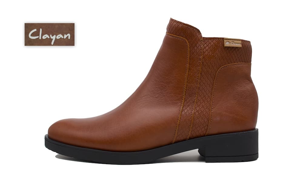 Botines básicos de cuero de 3 cm de tacón