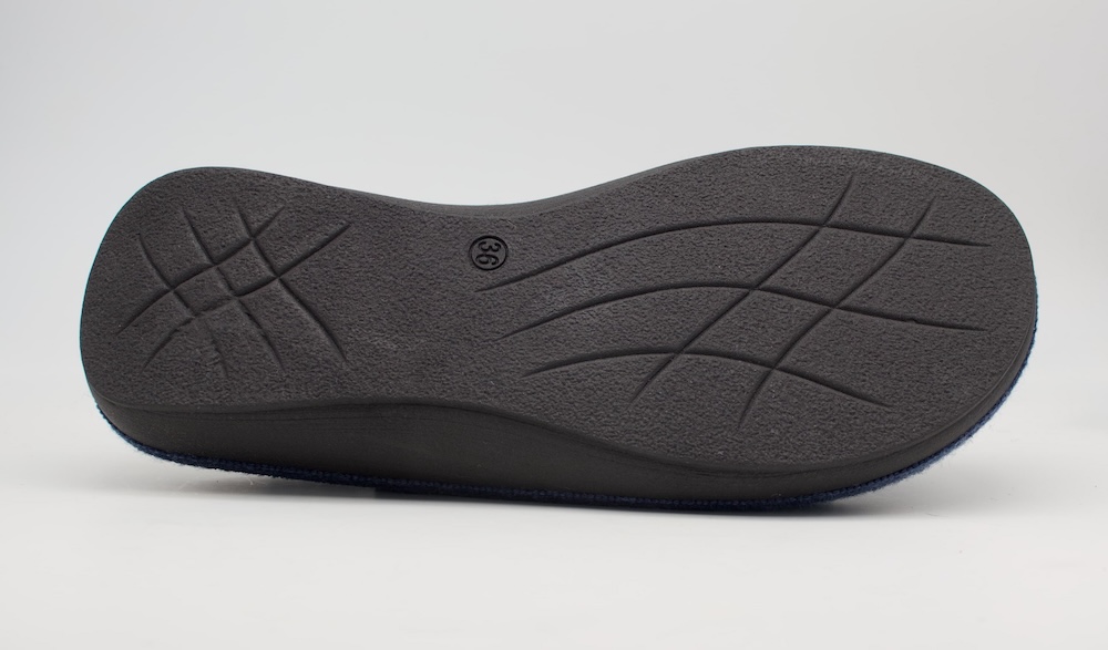 Zapatillas de casa Salvi de tejido de paño azul