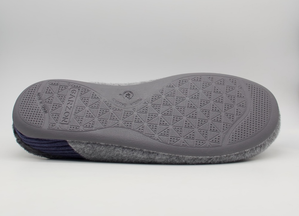Zapatillas de Casa para Hombre Garzón – Azul y Gris con Forro de Pelo