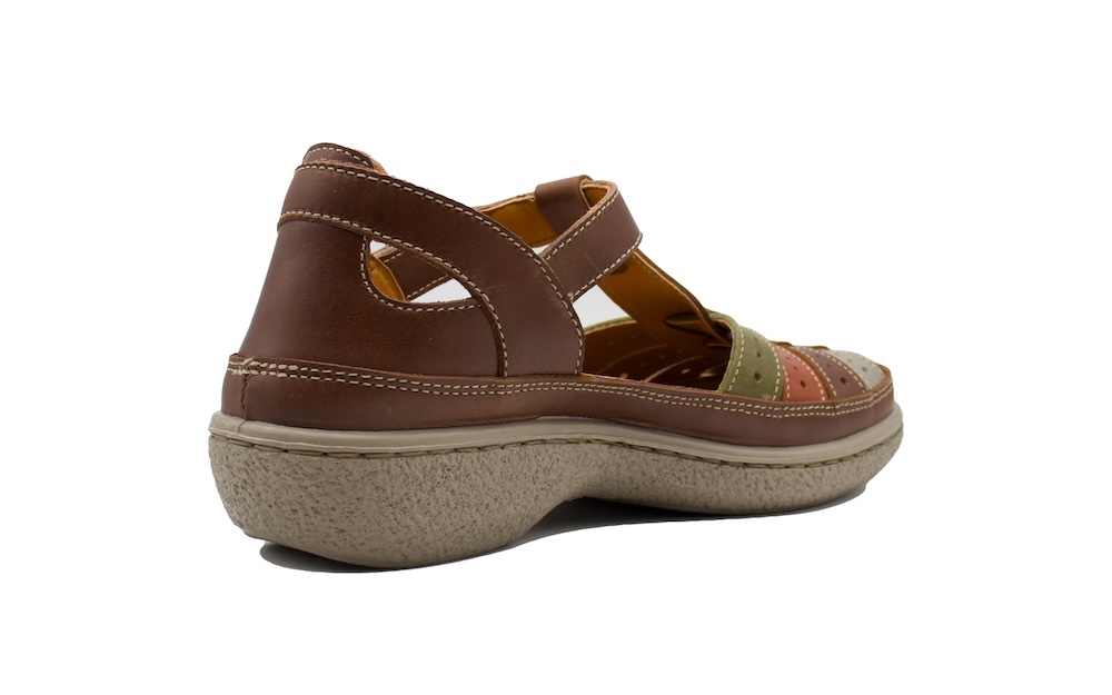 Sandalia de Piel Laura Azaña con Plantilla Extraíble y Cierre de Velcro | Comodidad Total