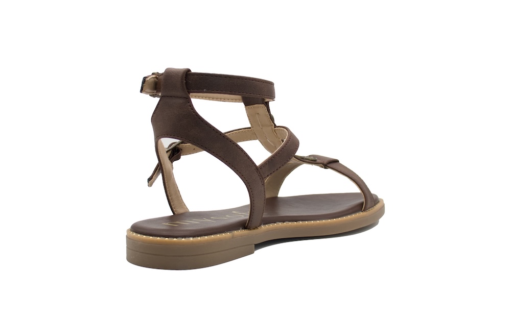 Sandalias Romanas Mysoft con Detalles Étnicos y Doble Ajuste – Marrón Tierra