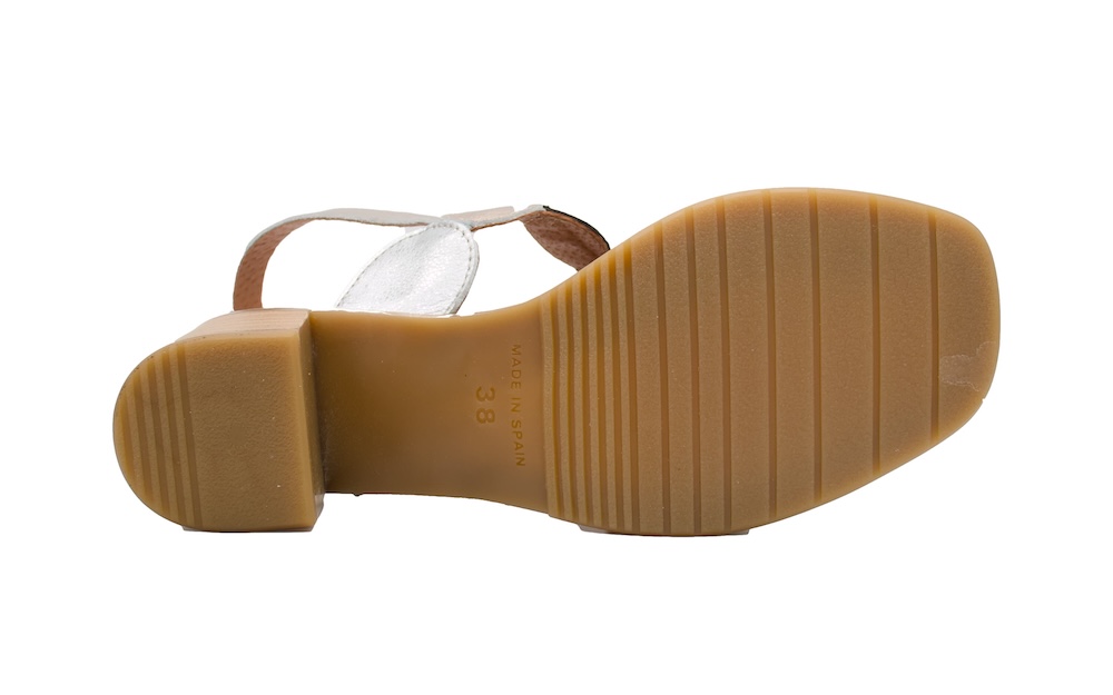 Sandalias de Fiesta Kaola con Círculos Metalizados y Planta de Gel | Hecho en España